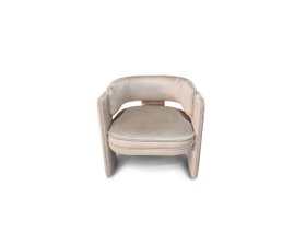 Dining Chairs | Noble curvy dining chair in white and gold tones