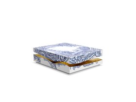 Center Tables | Quarry Tiles center table in blue and gold tones