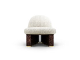 Armchairs | Sancho walnut wood armchair for a cosy pause