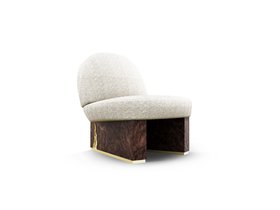 Armchairs | Sancho walnut wood armchair for a cosy pause