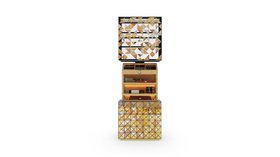 Cigar Cabinet | Habano cigar humidor cabinet in aluminum, smoked glass, wood, and lacquer finishes