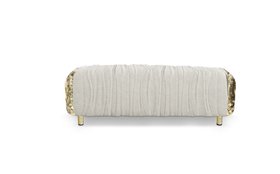 Bedroom Seat | Imperfectio cosy bench in wood and leather finishes