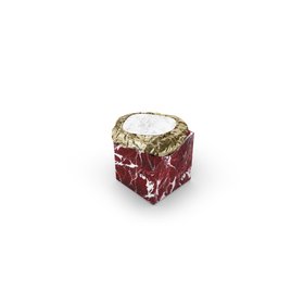 Side Tables | Stonehenge Rosso Levanto and Carrara marble center table in deep red and gold tones