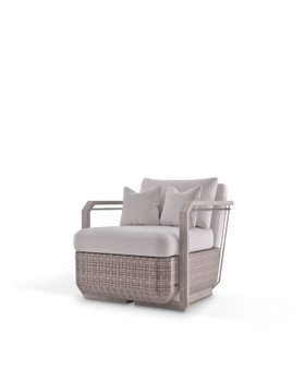 Outdoor Garden | Hampton wood armchair and cushion