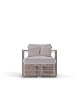 Outdoor Garden | Hampton wood armchair and cushion