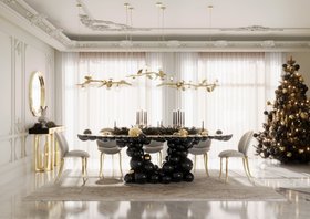 Christmas Season | embellish your christmas table in black and white tones