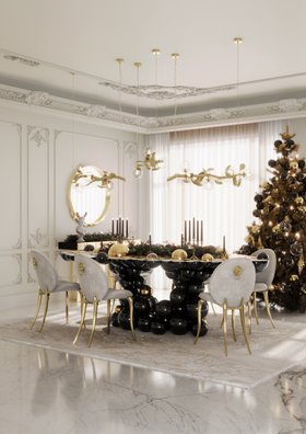 Christmas Season | embellish your christmas table in black and white tones