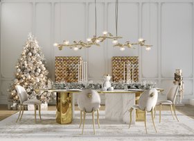 Christmas Season | embellish your christmas table in gold and white tones