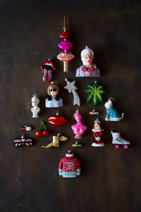 Rockett St George Colouful Bauble Christmas Tree Decorations