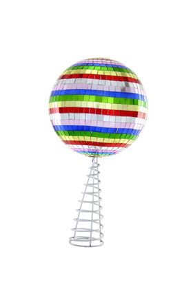 Multicoloured Disco Ball Christmas Tree Topper