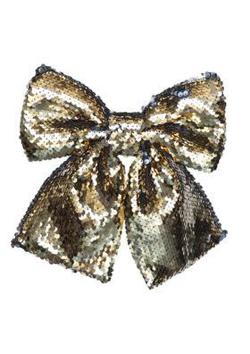 Gold Sequin Bow Clip