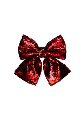 Red Sequin Bow Clip