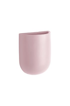 Matt Pale Pink Wall Indoor Plant Pot - Tall