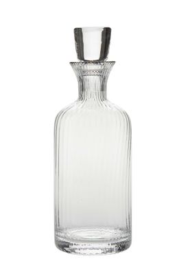 Ribbed Glass Decanter