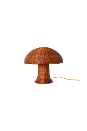 HKliving Rattan Toadstool Table Lamp