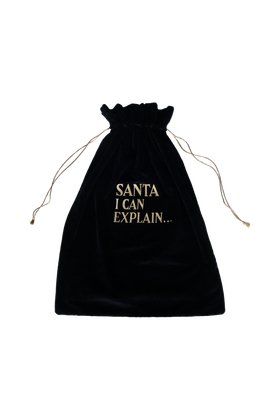 Santa I Can Explain Velvet Christmas Sack