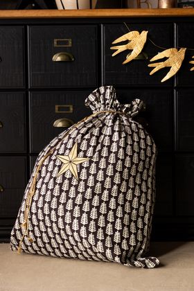 Star Printed Christmas Sack