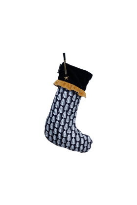Block Print Christmas Stocking