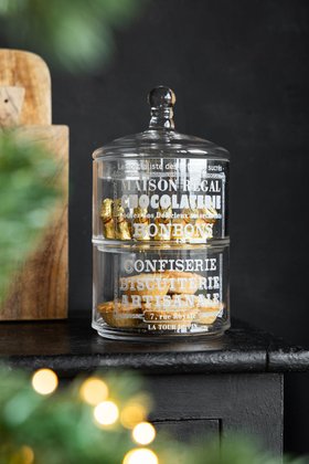 Vintage-Style Glass Storage Jar with Lid