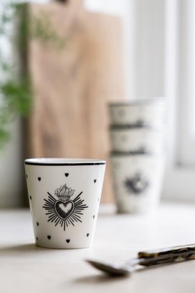 Set of 4 Milagro Heart Ceramic Cups
