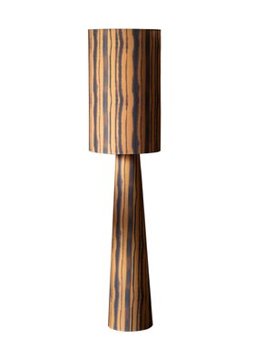 Amber Blurred Line Print Floor Lamp