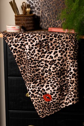 Leopard Love Print Tea Towel