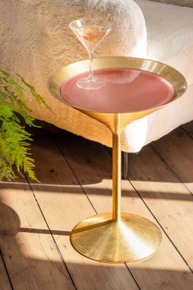 Gold & Pink Cocktail Side Table
