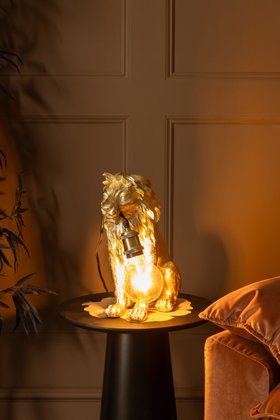 Quirky Gold Lion Lamp