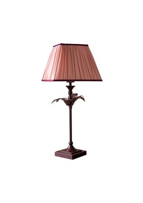 Palm Tree Table Lamp - Pink & Burgundy