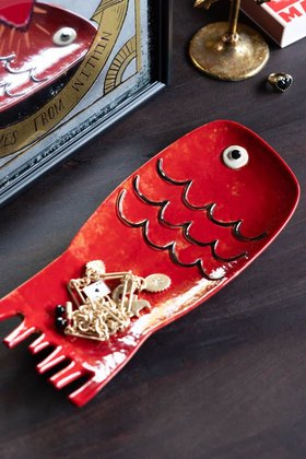 Red Fish Serving Dish