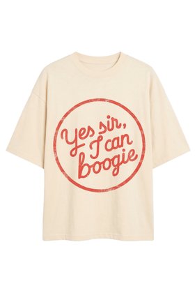 Yes, Sir, I Can Boogie T-Shirt in Oat - Available in 6 Sizes