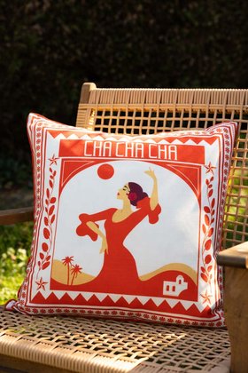 Red Cha Cha Cha Outdoor Cushion