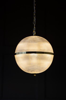 Parisian Gold & Glass Globe Ceiling Light - SAMPLE