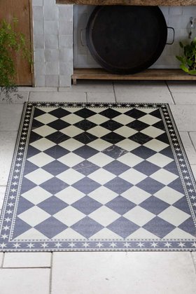 Marble Tile Effect Large Durable Floor Mat - SAMPLE