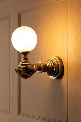 Vintage-Style Hand Wall Light - SAMPLE