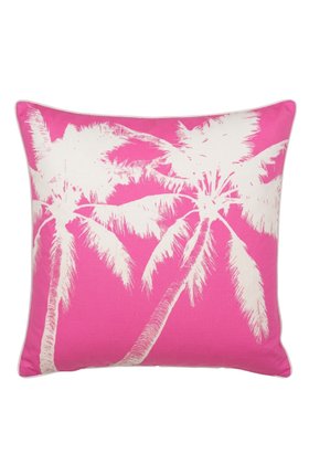 Pink Palm Tree Outdoor Cushion