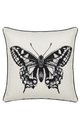 Monochrome Butterfly Outdoor Cushion