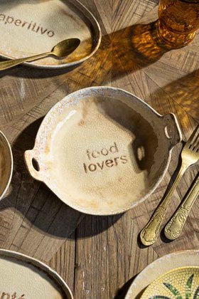 Food Lovers Ceramic Serving Bowl