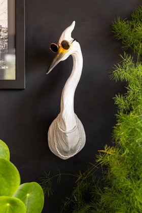 Ozzy The Quirky Bird With Sunglasses & Necklace Wall Art - SECONDS