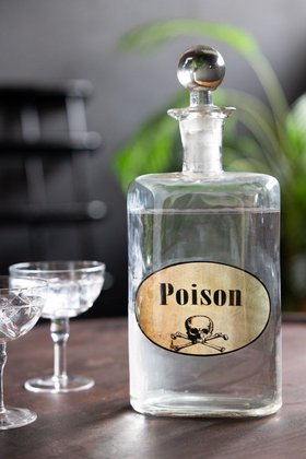 Quirky 'Poison' Glass Decanter - SECONDS