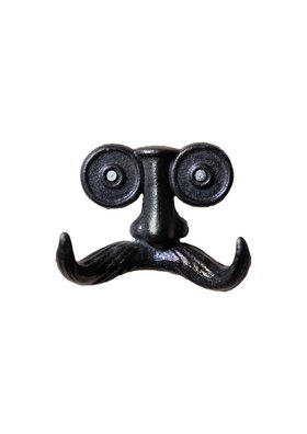 Quirky Moustache Cast Iron Coat Hook