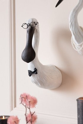 Sharon The Quirky Bird With Spectacles & Bow Tie Wall Art - SECONDS