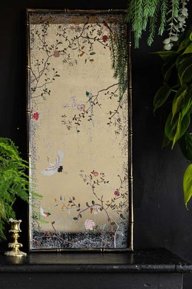 Beautiful Pink Chinoiserie Decorative Mirror - SECONDS