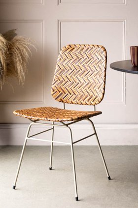 Woven Rattan Dining Chair - SECONDS