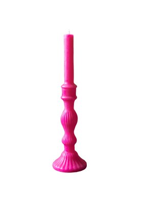 Hot Pink Candlestick Shaped Candle - Tall