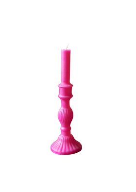 Hot Pink Candlestick Shaped Candle - Medium