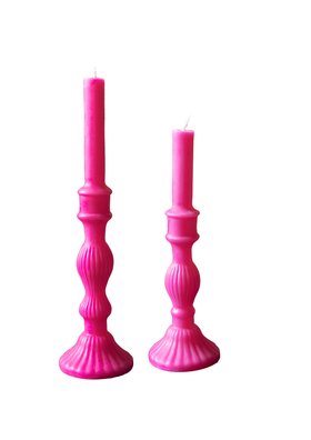 Hot Pink Candlestick Shaped Candle - Tall