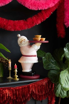 Pink Santa Butler Christmas Decoration