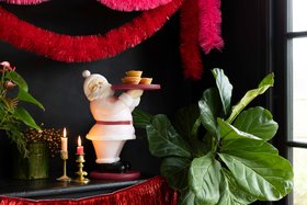 Pink Santa Butler Christmas Decoration