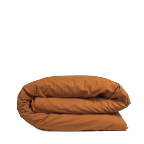 Washed Cotton Percale Quilt Cover / Amber, Queen